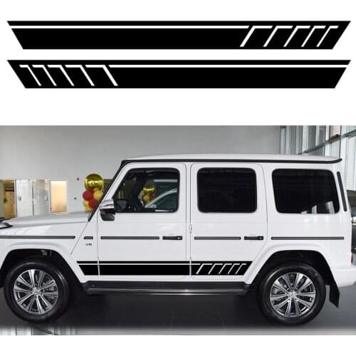 1Set Car Side Skirt Decal Sill Door Side Decal Stickers Vinyl Door Side Stickers for Mercedes Benz G500 G63 W463 G65