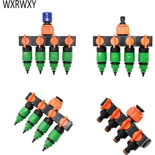 Drip irrigation 1/4 inch garden hose water splitter 4 way Tap garden Tap 8/11 4/7 hose irrigation adapter cranes 1pcs
