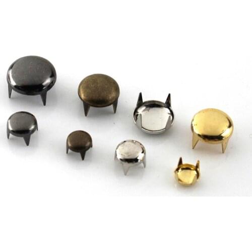 100sets Metal Round Cap Claw Rivets Studs Leather Craft Bag Belt Garment Shoes Collar Decor Accessories 13 Sizes