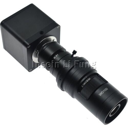 1080P 4K 8MP Video Industry Digital Microscope HDMI Camera+10X-200X Adjustable Zoom C-mount Lens Working Distance 100mm-150mm