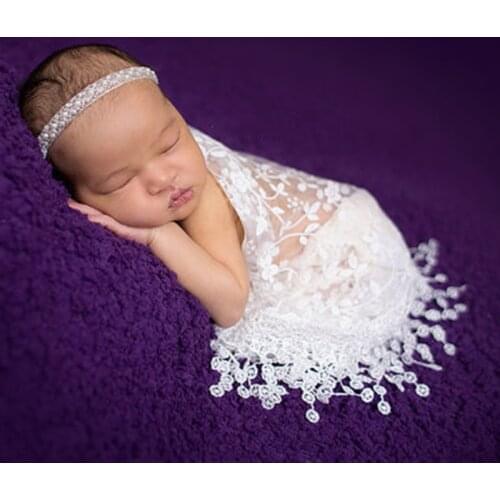 140*40CM Baby Photography Props Blanket Wraps Triangle Shape Flower Lace Blankets Newborn Photo Wraps Cloth Accessories