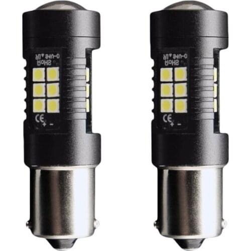 2Pcs 1156 BA15S P21W LED BAU15S PY21W BAY15D LED Bulb 1157 P21/5W R5W 3030 21SMD S25 Auto Lamp Bulbs Car LED Light 12V - 24V