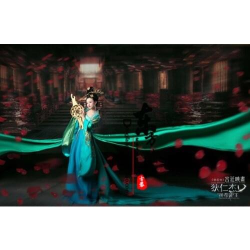 2015 New Movie The Great Detective Dee RenJie - Rise of the Sea Dragon Gorgeous Green Womens Costume with Embroidery