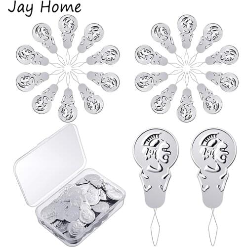 100Pcs Needle Threader Stitch Insertion Tools Aluminum Needle Threading Wire Loop Thread Guide for Embroidery DIY Sewing Crafts