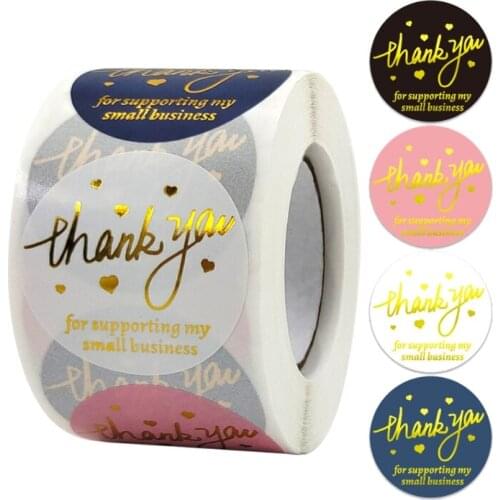 28EA 500 Pieces/roll Thank You Self-adhesive Stickers for Party Favors Rewards Craft