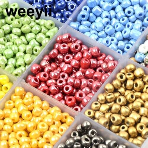 Approx.300pcs.4MM Seed Beads Czech Glass Beads Big Hole Beads For DIY Bracelet Necklace Jewelry MakingAccessories Wholesale