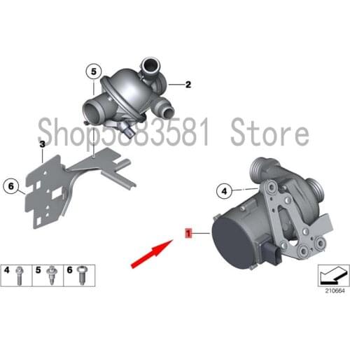 CAR water pump coolant pump electric bm wF02 730LI F10 523I N52N F10 528I N53 engine cooling thermostat electronic water pump
