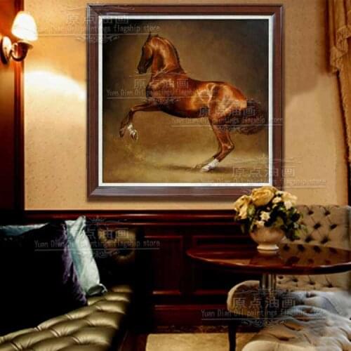 Free Shipping High Quality Horse Oil Paints Real Pop Horse Oil Painting On Canvas Handmade Animal Indian Horse Paintings