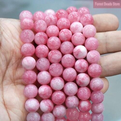Light pink rose Jasper Beads 15" Strand Natural Stone Diy Bracelet Charm Beads for Jewelry Making 4 6 8 10 12MM Free Shipping