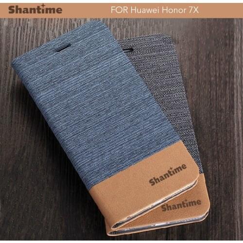 Pu Leather Phone Case For Huawei Honor 7X Flip Book Case For Huawei Honor 7X Business Wallet Case Soft Tpu Silicone Back Cover