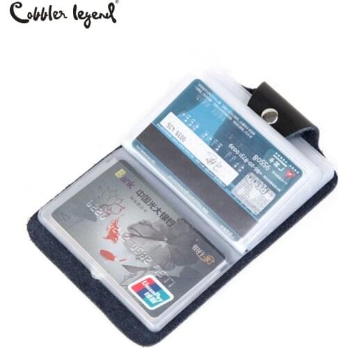 Cobbler Legend 26 Slots Genuine Leather Business Credit Card Holder Bank Unisex Clutch ID Card Holders 2019 Women Purse Bag