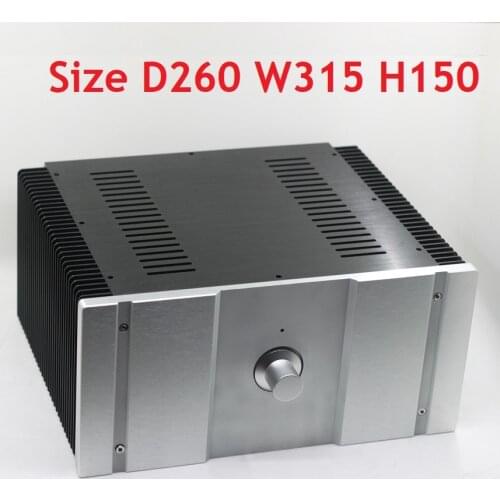 Big Size D260 W315 H150 DAC Amplifier Case Aluminum Chassis Power Supply DIY Case WA27 Heatsink Pieces Pre Amp Chassis