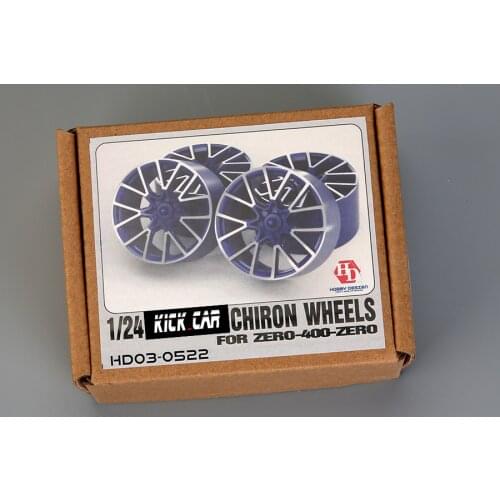 Hobby Design 1/24 Bugtti Chiron Wheels For Zero-400-Zero (Decal+Resin Wheels) HD03-0522 Model Car Modifications Hand Made Model