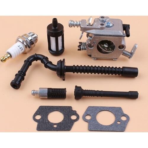 Carburetor Carb Fuel Oil Hose Line Filter Spark Plug For STIHL MS250 MS230 MS210 025 023 021 Chainsaw Parts Walbro Type