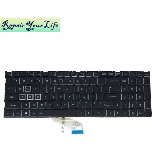 Laptop keyboard for Thunderobot 911 AIR 911M 911-M5A 9 US English AENL5U00010 black with backlight Bright white keys original