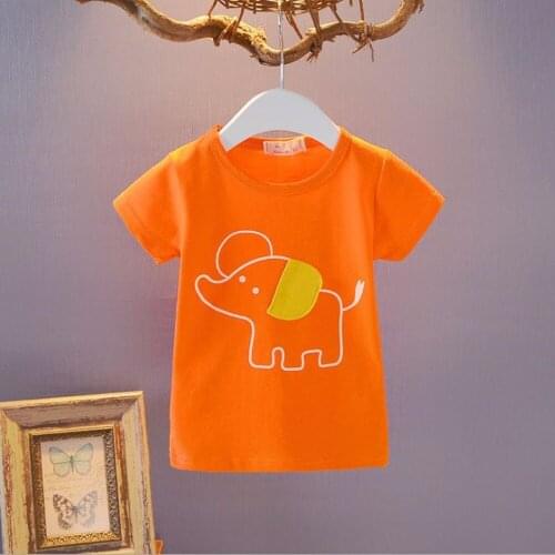 Summer Children Clothing Boys Tops 2018 Kid T shirts Boys Clothes Kids Tee Shirt 100% Cotton cartoon elephant Boy Clothing