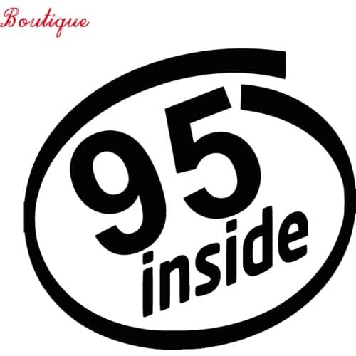 Fuel tank cap logo 95 interior decoration decal, car custom cover scratch waterproof detachable Sticker 11 * 12cm vinyl decal