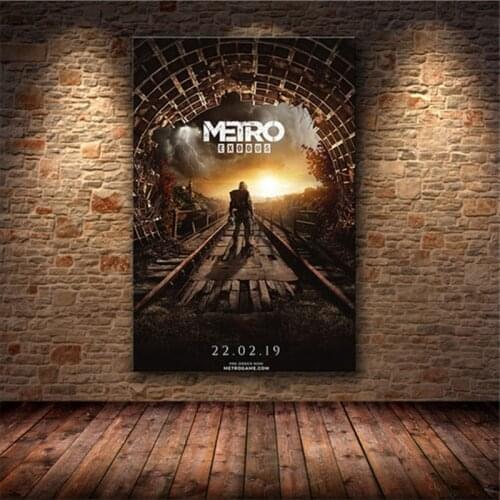 Metro Exodus Game Poster Artwork Canvas Painting Wall Art Nordic Decoration Home Modern Poster For Living Room Print Pictures
