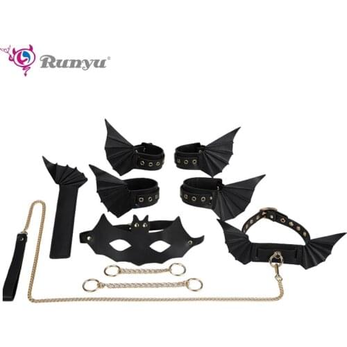 Adult Game Set BDSM Bondage Slave Sexual Restrictions Plush Handcuffs Whip Flirt Stimulate Erotic Accessories Sex Toys For Coupl