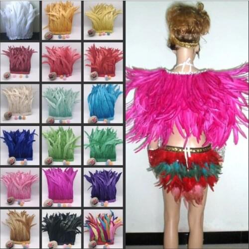 NEW arrival 3size 2m/lot rooster feather trim 17 colors can choosed for Cloth Sideband For DIY Handmade Sewing Accessories