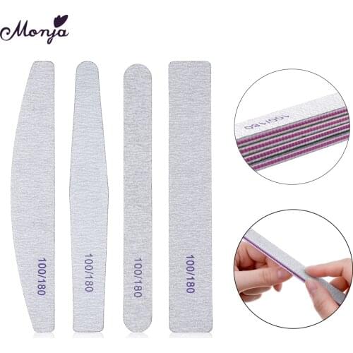 Monja 100/180 Grit Polishing Nail File Sanding Buffing Buffer Block Nail Polish Removal Nail File Home DIY Manicure Tool
