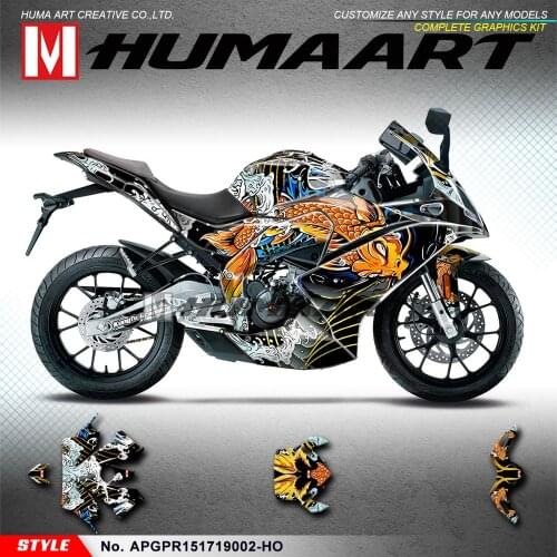 HUMAART Grafiche Custom Sticker Design Racing Decals Full Graphics for Aprilia GPR 150 GPR150 2017 2018 2019
