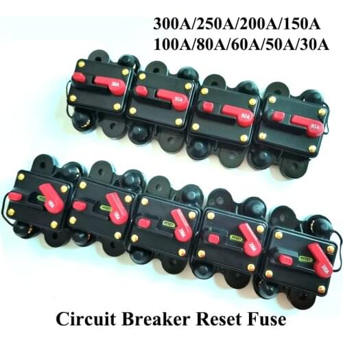 DC Protection Circuit Breaker 30A 50A 60A 80A 100A 150A 200A 250A 300A Fuse Reset for Solar Power System Overload Protection