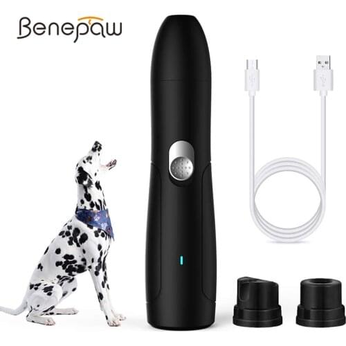 Benepaw Professional Electric Pet Nail Grinder USB Rechargeable Safe No Noise Smal Large Dog Nail Trimmer Painless Grooming Tool