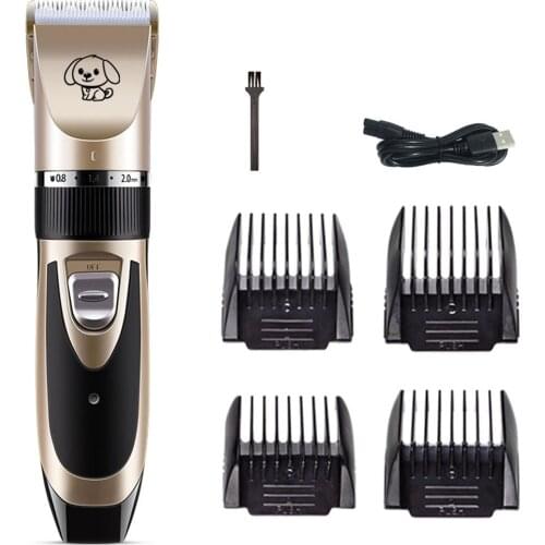 Professional Dog Hair Trimmer Cutter Machine Pet Haircut USB Rechargeable Electric Grooming Shaver Scissor Pet Supplies