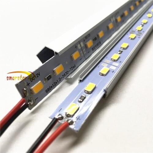 Smarstar 12V 50cm LED Strip Light 0.5m 5630 Led Bar Light U V Aluminum Shell End Cap White For Factory Counter LED Lighting #1