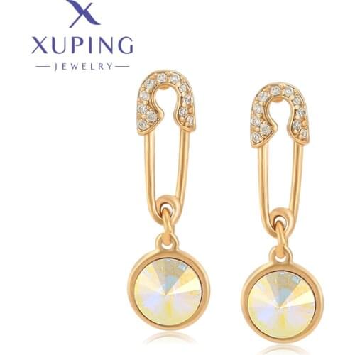 Xuping Jewelry Fashion New Arrival Crystals Earrings for Women Girl Party Gift A00725610