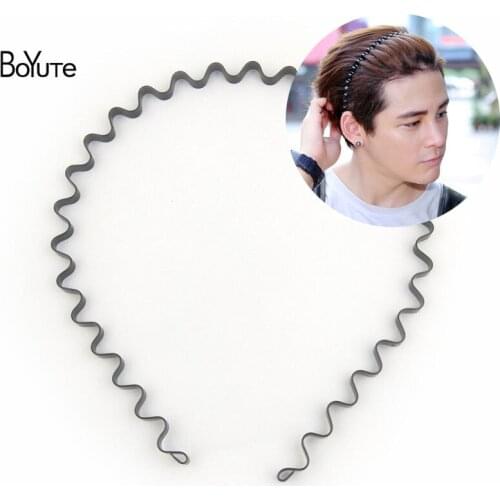 BoYuTe Retail 1 Piece Metal Black Hair Band Hairband New Style Black Color Metal Headband