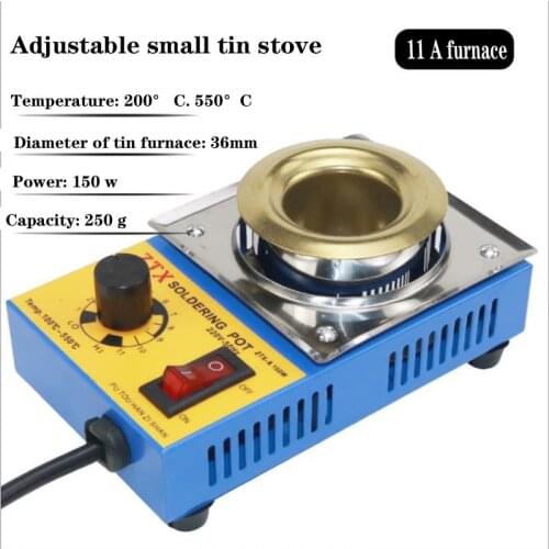 Factory direct selling high quality small tin melting furnace adjustable temperature tin pot round tin furnace diameter 80mm100m