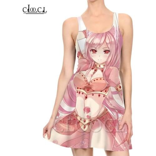 CLOOCL Japanese Anime Honkai Impact 3rd Ladies Dress Fashion 3D Print Colorful Dresses Sexy Women Slim Dress Beach Summer