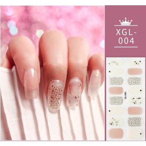 1 Sheet Glitter Nail Stickers Nail Art Polish Stickers for Nails Adhesive Wraps Manicure Decal Strips Drop Shipping