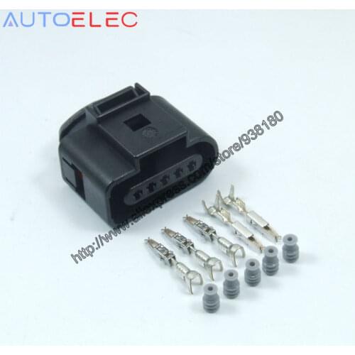 10Sets/lot 5Pin 1J0973705 auto Intake Manifold Flap Plug Automotive Electrical Connector for AUDI VW Skoda Jetta GTI Passat B6