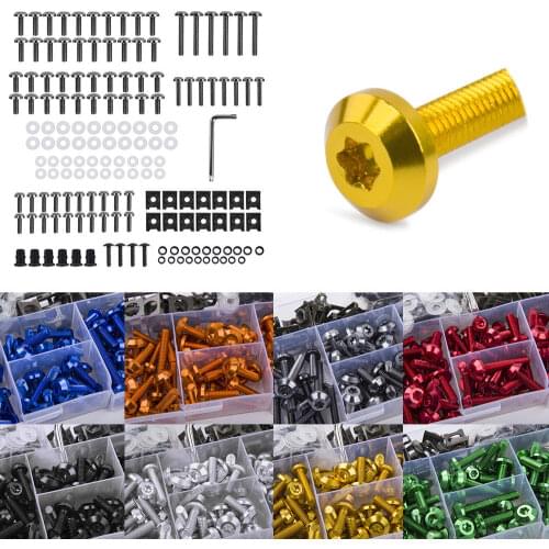 159 PCS Aluminum Fairing Bolts Screws Fasteners Clips for Yamaha Honda Kawasaki Suzuki BMW Ducati Motorcycle Accessories