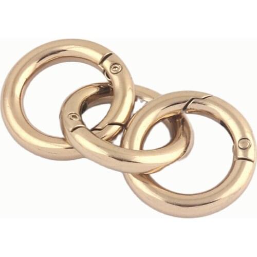 20mm Spring Ring Round Ring O Ring Purse Making Hardware Trigger Clip Buckles Dog Collar Supplies Push Bag Belt Buckles