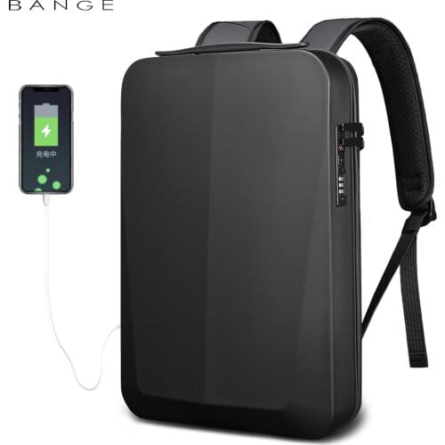 BANGE New Business Backpack Mens Usb Anti-Theft Computer Bag Big Capacity 15.6 Inch Laptop Bagpack Men Elegant Waterproof