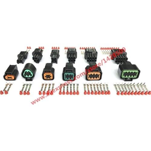 60 Sets KUM 2-10P Superseal Auto Plug For Mitsubishi EVO Crank Angle Sensor (CAS) Connector Fit Lambda Oxygen Sensor IGC Hyundai