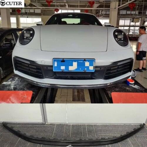 911 992 PZ style Carbon fiber FRP front bumper lip for Porsche 911 992 Carrera 991 car body kit 2019