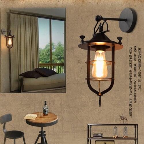 American Loft Wall Lamp ASCELINA Long Swing Arm Wall Lamps Adjustable Metal Led Wall Light home lighting for Bedroom/Restaurant