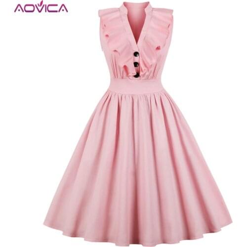 Розовые летние платья Aovica China At AliExpress