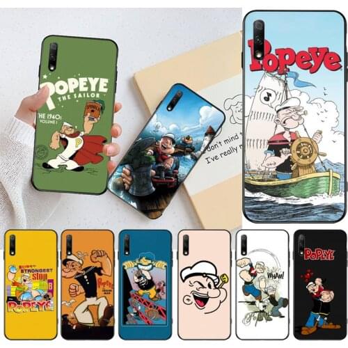 Funny Scrub Popeye Spinach Phone Case for Huawei Honor 30 20 10 9 8 8x 8c v30 Lite view pro
