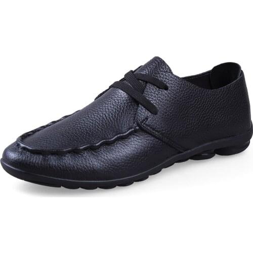 Business Shoes Men Casual Genuine Leather Luxury Oxfords Male British Style Flat Outdoor Shoes Men Loafers Non-Slip Driving Man