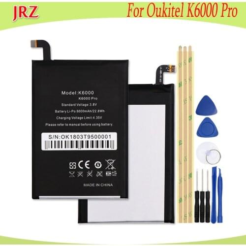 For Oukitel K6000 Pro Battery 6000mAh High Quality Batterie Bateria Accumulator +Tools