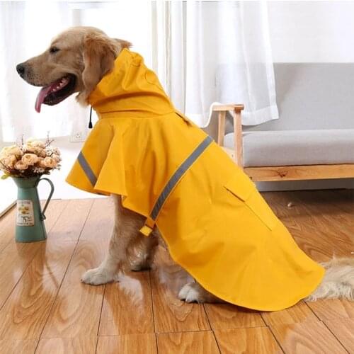 Raincoat Clothes For Dogs Waterproof Raincoat Dog Coat Jacket Reflective For Small Medium Large Dogs Labrador S-5XL 5 Colors