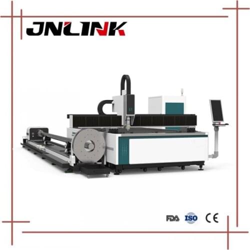 Jinan promotion price new 3 years warranty 1000w 1500w cylinder engraving fiber laser cutting metal panel machine with rotary