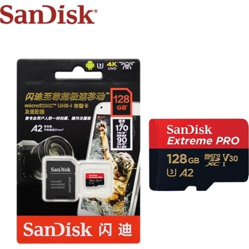 SanDisk Memory Card Extreme Pro Micro SD Card 256GB 128GB 64GB U3 V30 TF Card Up To 170MB/s Flash Card 32GB for Camera Drone