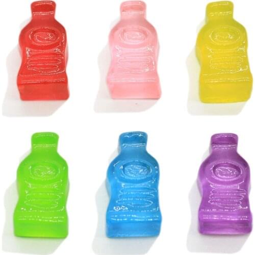 Colorful Drink Bottle Charms Resin Ornaments Miniature Bottle Pendants Jewelry Making Accessory